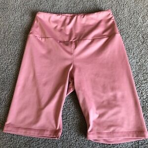 Women's Activewear Compression Shorts Sz M Pink Pockets Athleisure Barbiecore